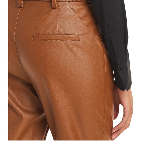 NWT Lucy Paris Revolve Faux Leather Paperbag-Waist Pants - Picture 4 of 8